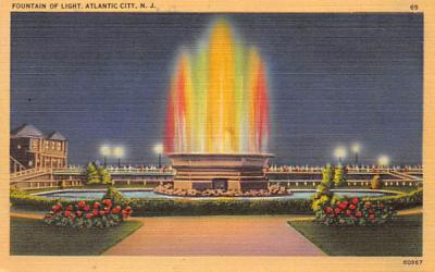 Fountain of Light Atlantic City, New Jersey Postcard