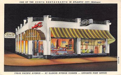 One of the Kents Restaurants in Atlantic City New Jersey Postcard