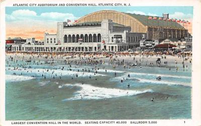 Atlantic City Auditorium and Convention Hall New Jersey Postcard