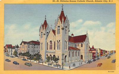 St. Nicholas Roman Catholic Church Atlantic City, New Jersey Postcard