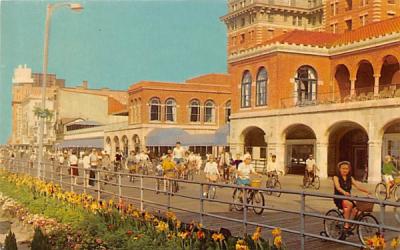 Bicycling on the World Famous Boardwalk Atlantic City, New Jersey Postcard