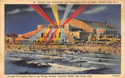 Auditorium and Convention Hall Atlantic City, New Jersey Postcard