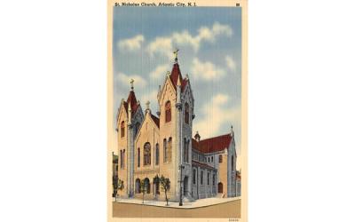 St. Nicholas Church Atlantic City, New Jersey Postcard