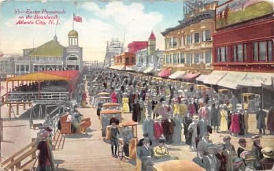 Easter Promenade on the Boardwalk Atlantic City, New Jersey Postcard