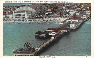 Auditorium and Convention Hall Atlantic City, New Jersey Postcard