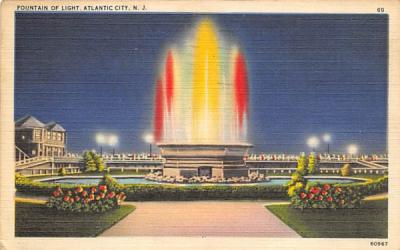 Fountain of Light Atlantic City, New Jersey Postcard