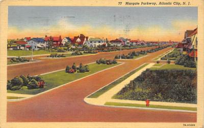 Margate Parkway Atlantic City, New Jersey Postcard