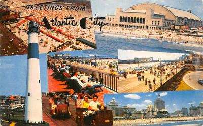 Greetings from Atlantic City, N. J., USA New Jersey Postcard