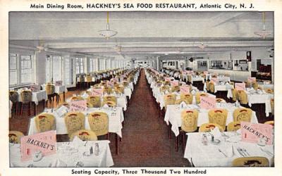 Hackney's Sea Food Restaurant Atlantic City, New Jersey Postcard