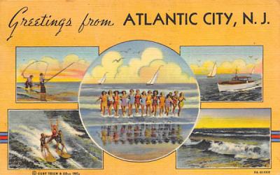 Greetings from Atlantic City, N. J., USA New Jersey Postcard