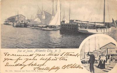 Pier at Inlet Atlantic City, New Jersey Postcard