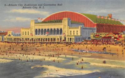 Atlantic City Auditorium and Convention Hall New Jersey Postcard