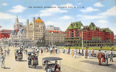 The Colorful Boardwalk Atlantic City, New Jersey Postcard