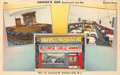 Dragon's Den Restaurant and Bar Atlantic City, New Jersey Postcard