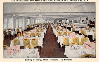 Hackney's Sea Food Restaurant Atlantic City, New Jersey Postcard