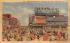 Crowd on Boardwalk, Showing Steel Pier Atlantic City, New Jersey Postcard