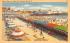 Beach Scene at Steel Pier Atlantic City, New Jersey Postcard