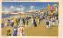 Looking Down Boardwalk toward Million Dollar Pier Atlantic City, New Jersey Postcard