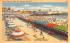 Beach Scene at Steel PIer Atlantic City, New Jersey Postcard