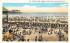 Beach Scene, Showing Steel Pier Atlantic City, New Jersey Postcard