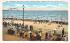 Boardwalk and Beach at South Carolina Avenue Atlantic City, New Jersey Postcard