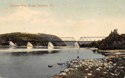 Delware River Bridge Belvidere, New Jersey Postcard