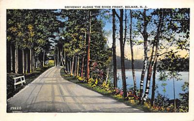 Driveway along the River Front Belmar, New Jersey Postcard