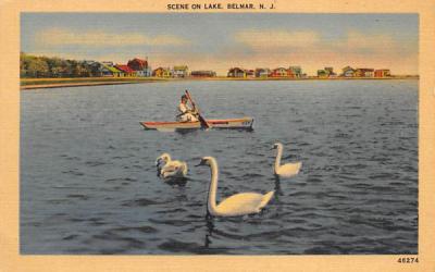 Scene on Lake Belmar, New Jersey Postcard