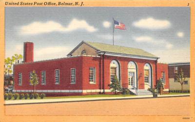 United States Post Office Belmar, New Jersey Postcard