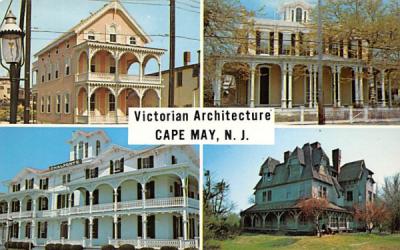 Victorian Architecture Cape May, New Jersey Postcard