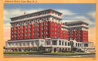 Admiral Hotel Cape May, New Jersey Postcard