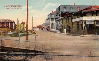 Perry Street, from Broadwalk Cape May, New Jersey Postcard