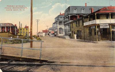 Perry Street, from Broadwalk Cape May, New Jersey Postcard