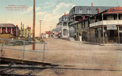 Perry Street, from Boardwalk Cape May, New Jersey Postcard