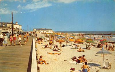 Bathing Beach and Boardwalk Cape May, New Jersey Postcard