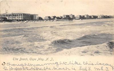 The Beach  Cape May, New Jersey Postcard