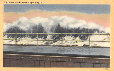 Surf after Northeaster Cape May, New Jersey Postcard