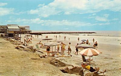 View Looking North at Cape May Beach New Jersey Postcard