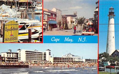 Marina Mall, Lighthouse and Skyline Cape May, New Jersey Postcard