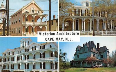 Victorian Architecture Cape May, New Jersey Postcard