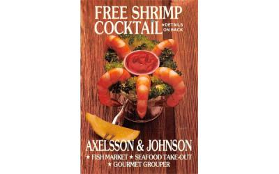 Axelsson & Johnson, Free Shrimp Cocktail Cape May, New Jersey Postcard