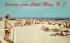 Beach Scene Looking East Cape May, New Jersey Postcard