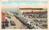 Beach Ave., Boardwalk and Convention Hall Cape May, New Jersey Postcard