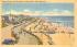 Bathing Beach and Boardwalk, Looking East Cape May, New Jersey Postcard