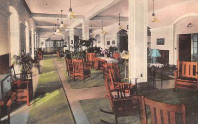 Lobby, St. Francis Health Resort Denville, New Jersey Postcard