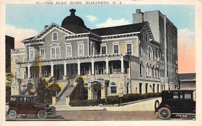 The Elks' Home Elizabeth, New Jersey Postcard