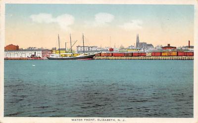 Water Front Elizabeth, New Jersey Postcard