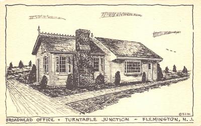 Turntable Juction, Broadhead Office Flemington, New Jersey Postcard