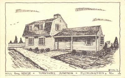 Turntable Junction, Hill Bros. House Flemington, New Jersey Postcard