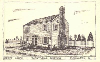 Turntable Junction, Merritt House Flemington, New Jersey Postcard